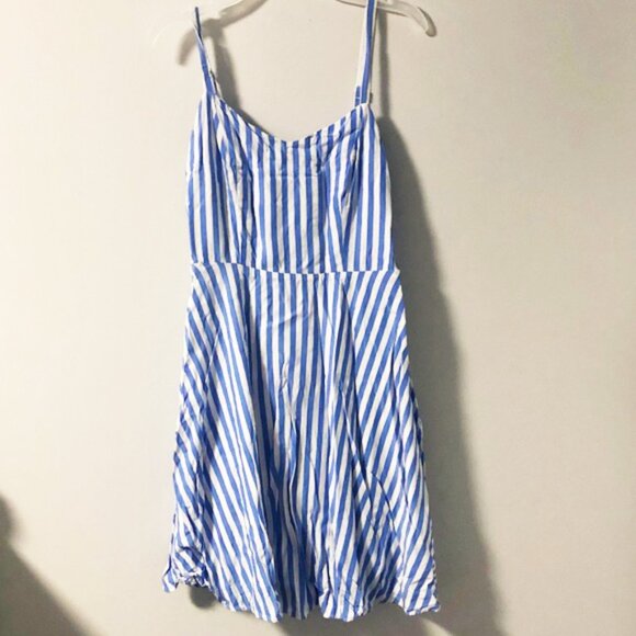 Old Navy Blue and White Striped Cami Dress - Picture 1 of 5